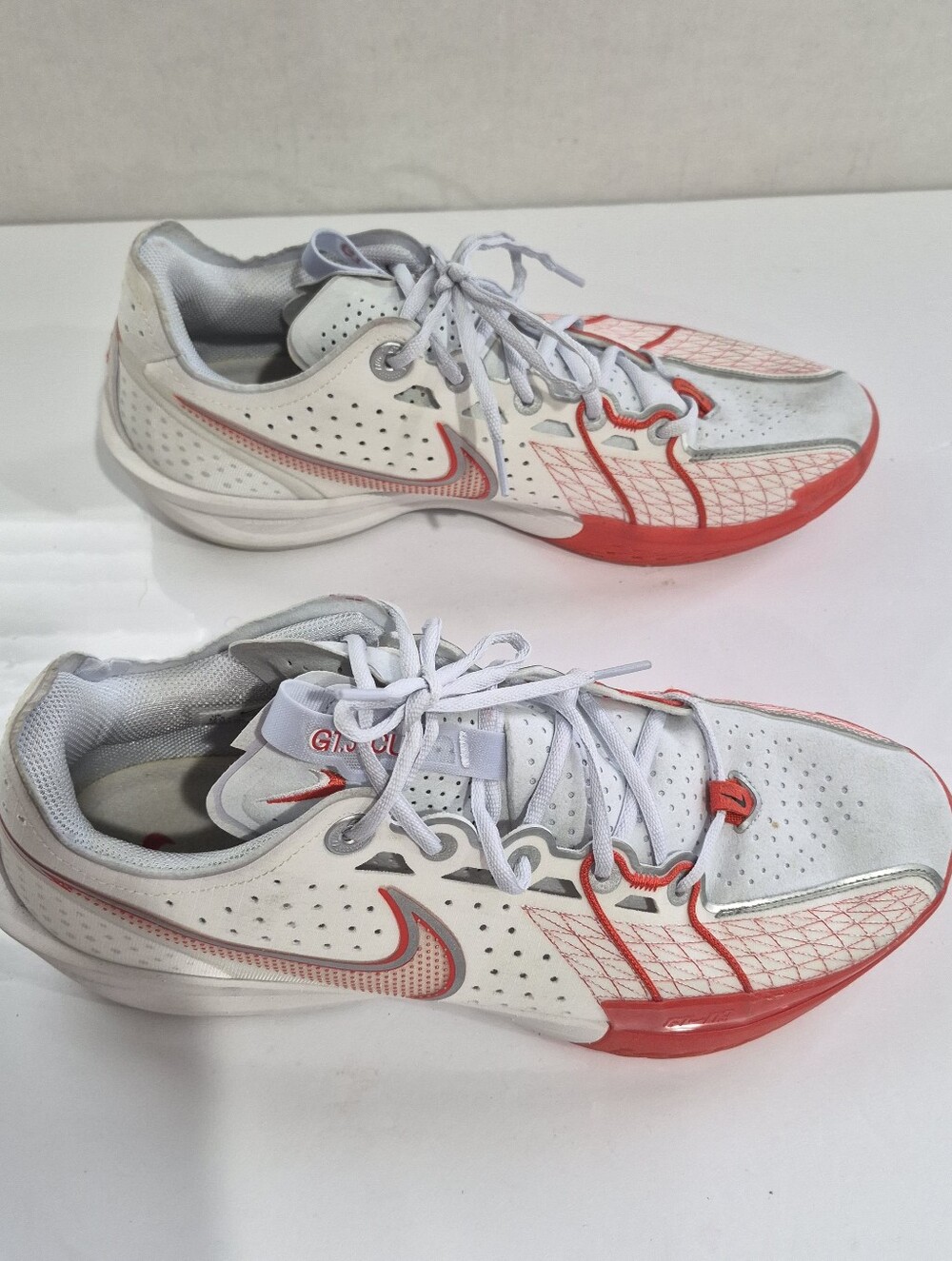 Men's NIKE Air Zoom GT Cut 3 White Picante Red Sneakers DV2913-101 Size 12.5